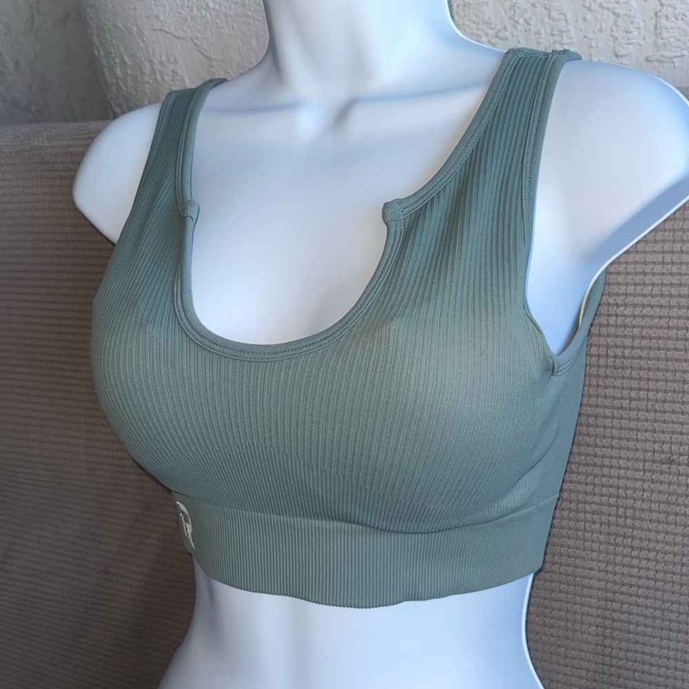 Sage green sports bra